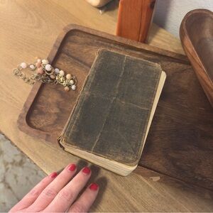 Antique Black Hardcover Bible book